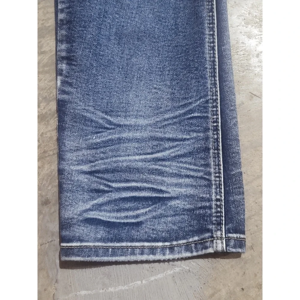 New rue21 Mens 38x32 Skinny Arc Jeans Supreme Flex Blue Distressed Bandana Patch